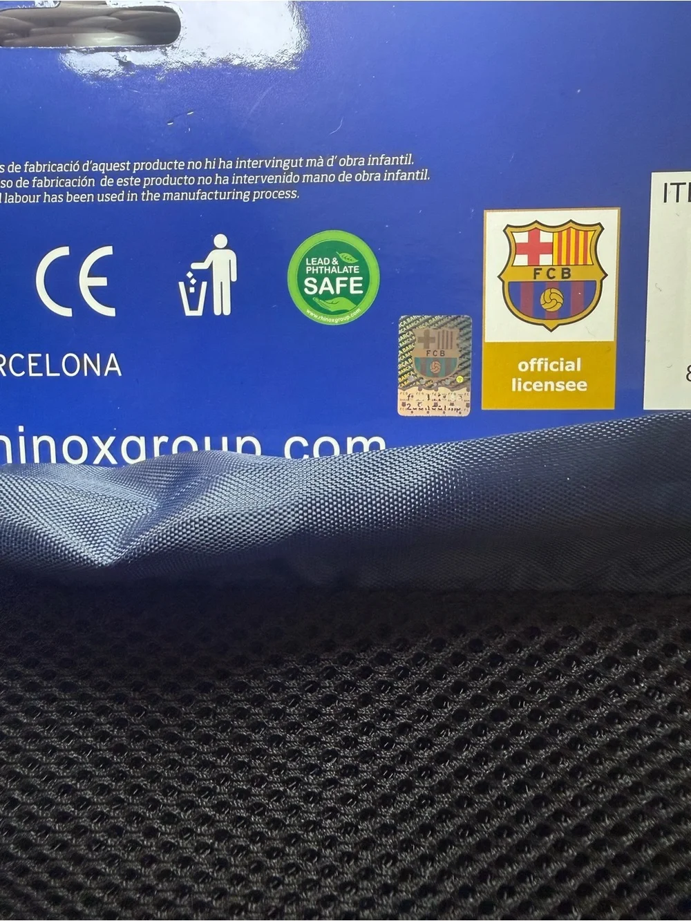 Rhinox FC Barcelona Soccer Drawstring Bag Burgundy/Navy Official Licensed